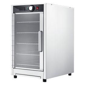 Electric Hot Box Food Warmer, 5-Tier Commercial Warming Cabinet with Water Tray, Glass Door and Adjustable Shelves