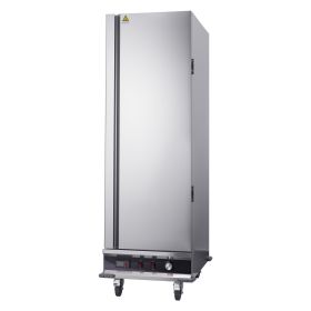 Electric Hot Box Food Warmer, 16-Tier Commercial Warming Cabinet with Water Tray, Single-Door and Adjustable Shelves