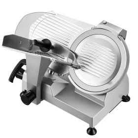 Commercial Meat Slicer, 400W Electric Cutter, Removable 12" Carbon Steel Blade and Food Tray, 0-0.59" Adjustable Thickness Food Slicer Machine