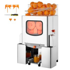 Commercial Orange Juicer Machine, 120W Electric Orange Juice Press, Stainless Steel Orange Squeezer for 20 per Minute (Power: 120 W, Presence of faucet: No Faucet)