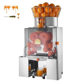 Commercial Orange Juicer Machine, 120W Electric Automatic Orange Squeezer, Lemon Citrus Pomegranates Extractor for 20 per Minute, Stainless Steel (Default: Default)