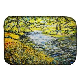 At The Grand Hotel Dish Drying Mat Absorbent Dish Drying Mat Pad for Kitchen Counter Dish Drainer Mat for Countertop, 14 x 21", Multicolor (Option: Default)
